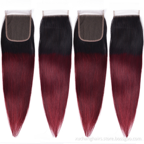 Precio barato color rojo indio color color 1b/99J Extensiones de cabello Virgin